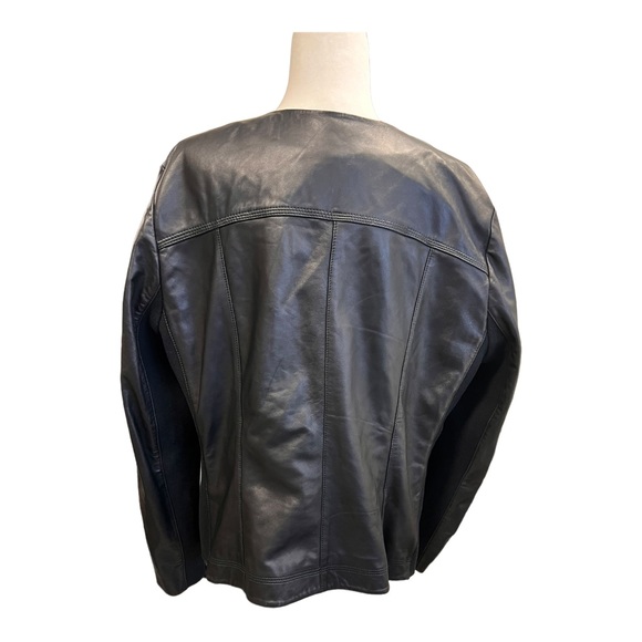 Sejour Waterfall Front Leather Jacket 1X - Picture 5 of 12
